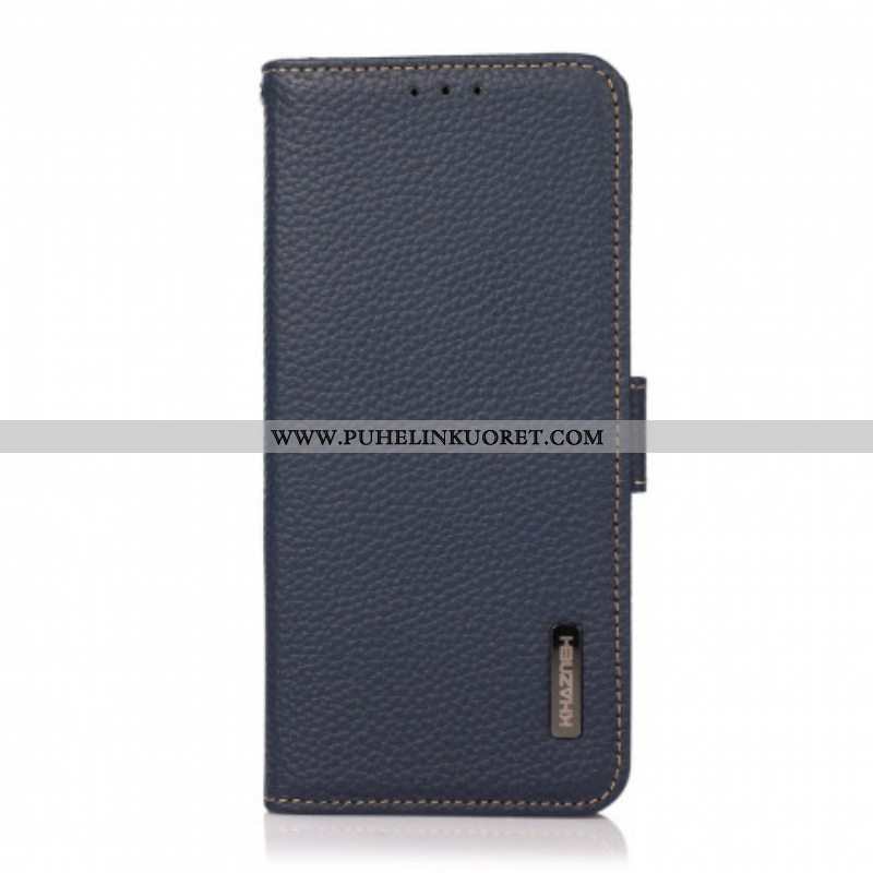 Flip Case Oppo A94 5G Litsi Nahka Khazneh Rfid