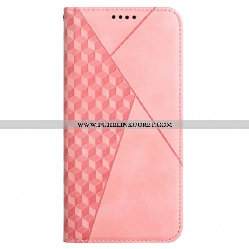 Puhelinkuoret Oppo A94 5G Kotelot Flip Cubic Style Skin-touch