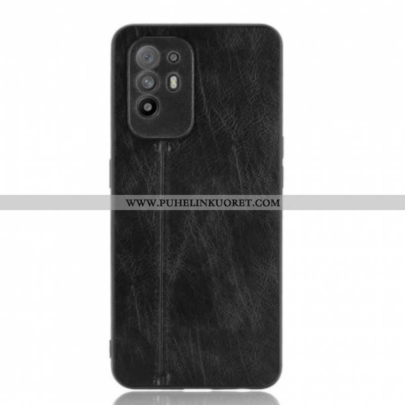 Kuori Oppo A94 5G Couture-nahkaefekti