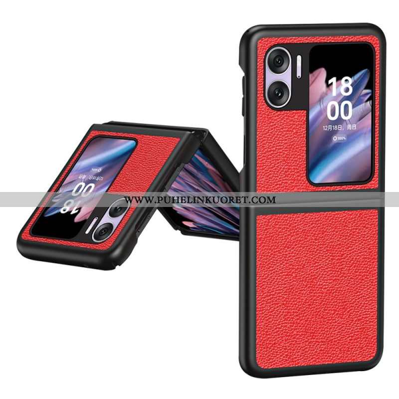 Case Oppo Find N2 Flip Kotelot Flip Litsi Tekonahkaa