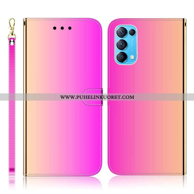 Kotelot Oppo Find X3 Lite Keinonahkainen Peilin Kansi