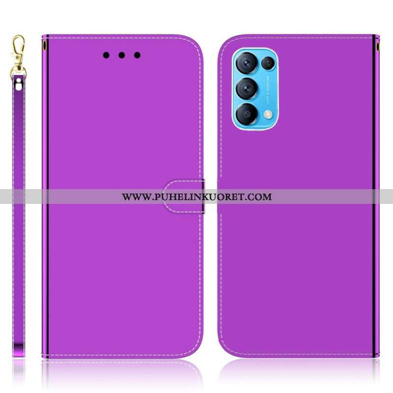 Kotelot Oppo Find X3 Lite Keinonahkainen Peilin Kansi