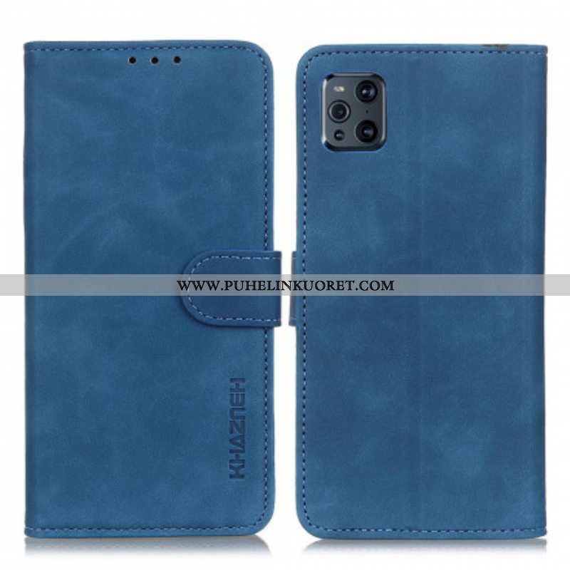 Kotelot Oppo Find X3 Pro Matta Vintage Leather Effect Khazneh