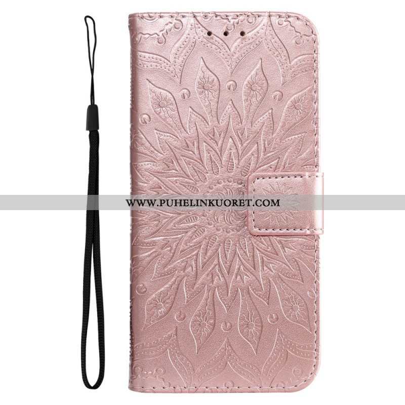 Kotelot Oppo Find X5 Lite Suojaketju Kuori Strappy Sun Mandala