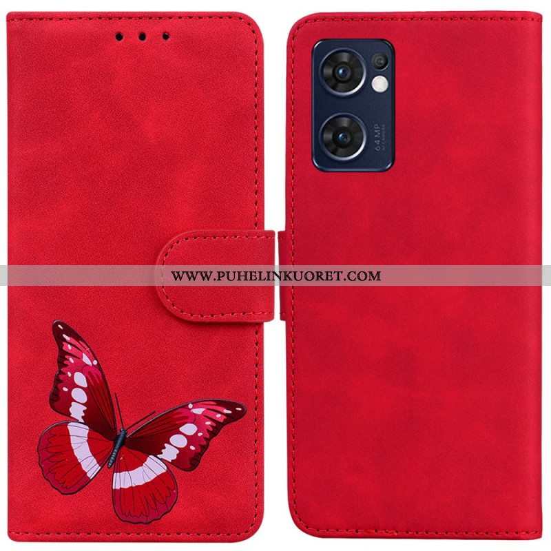 Kotelot Oppo Find X5 Lite Skin Touch Butterfly