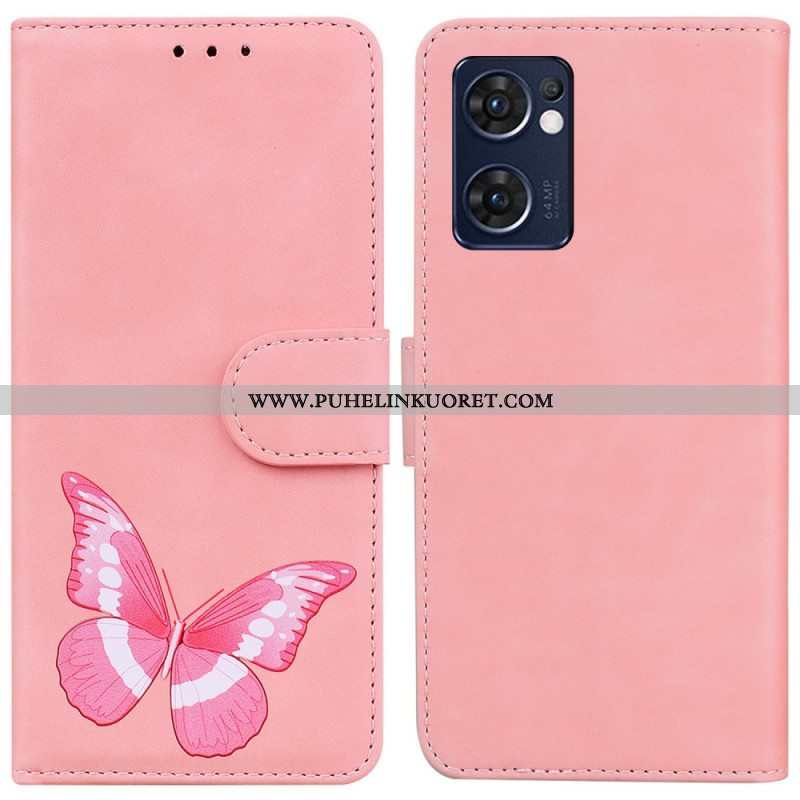 Kotelot Oppo Find X5 Lite Skin Touch Butterfly