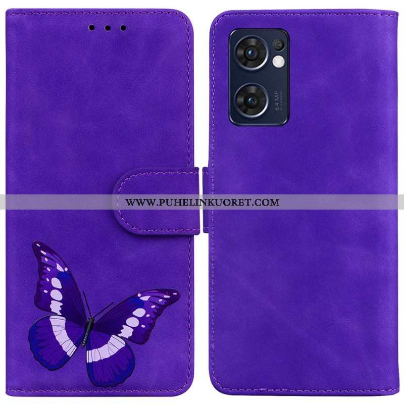 Kotelot Oppo Find X5 Lite Skin Touch Butterfly