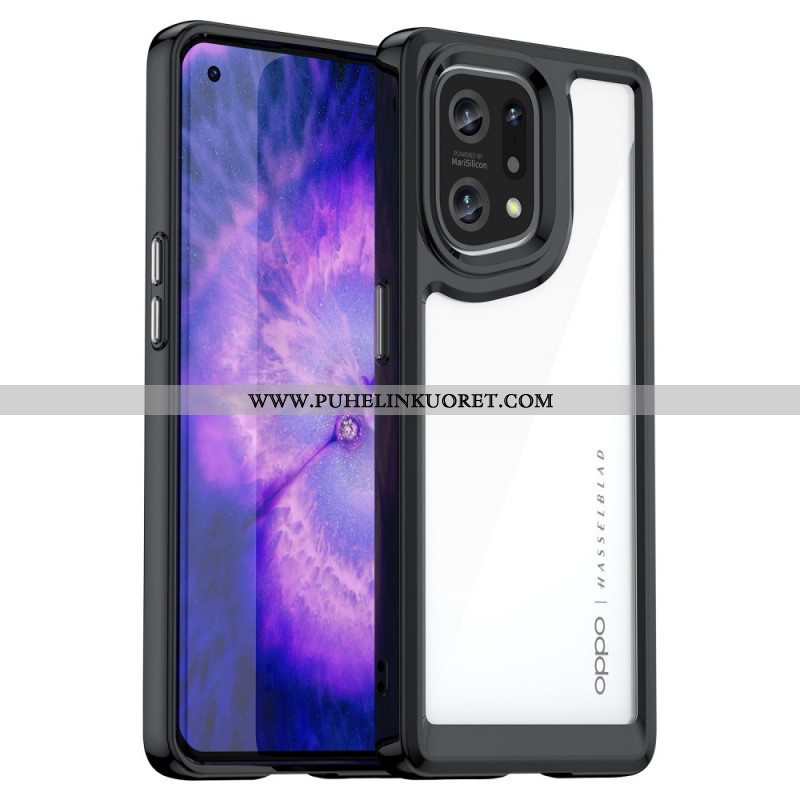 Case Oppo Find X5 Hybridiväriset Reunat