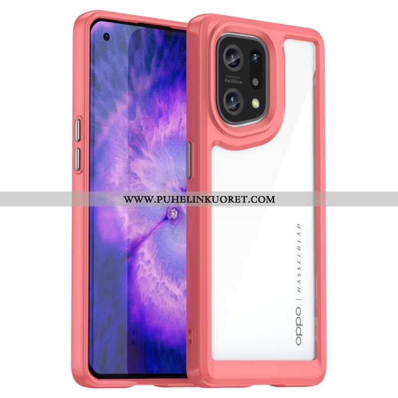 Case Oppo Find X5 Hybridiväriset Reunat