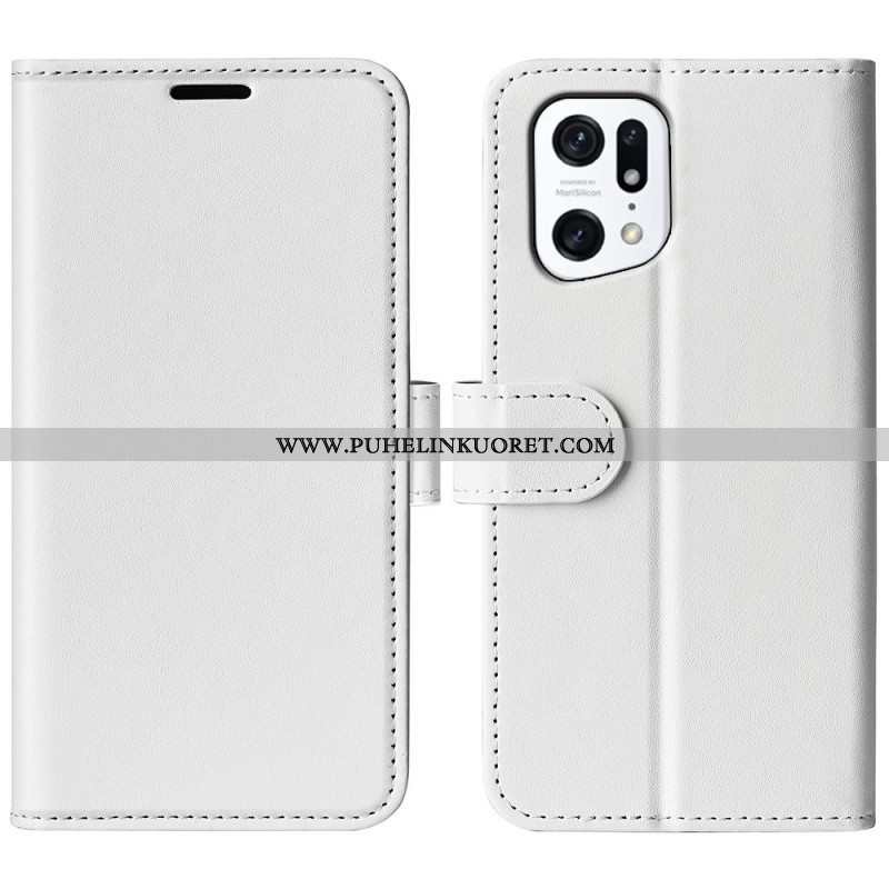 Flip Case Oppo Find X5 Ultra-keinonahka