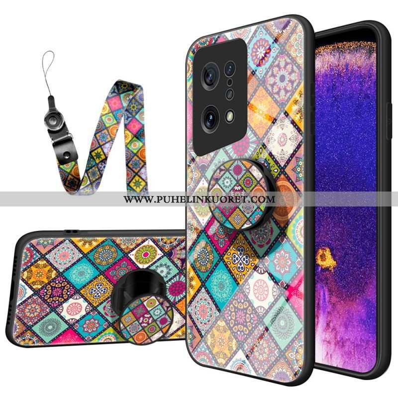 Kuori Oppo Find X5 Patchwork Magneettipidike