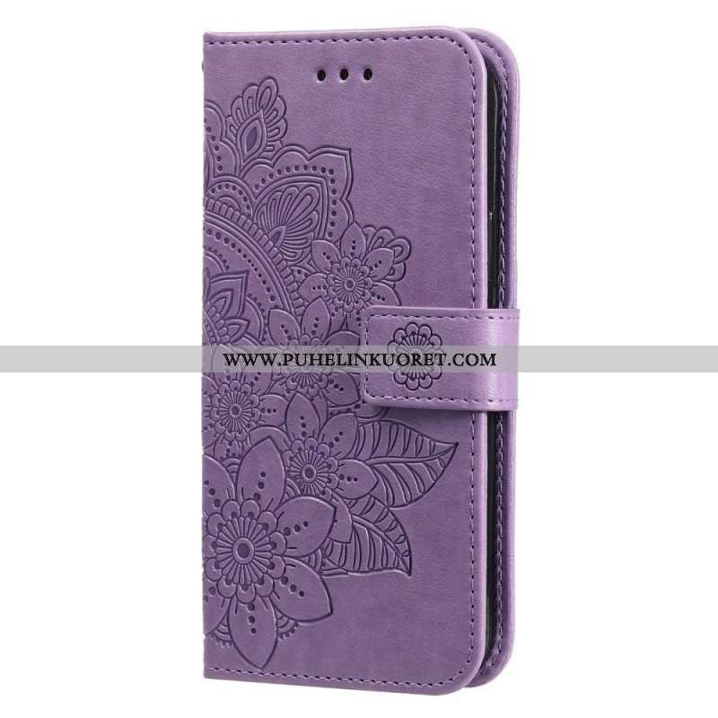 Nahkakotelo Oppo Find X5 Suojaketju Kuori Strappy Mandala