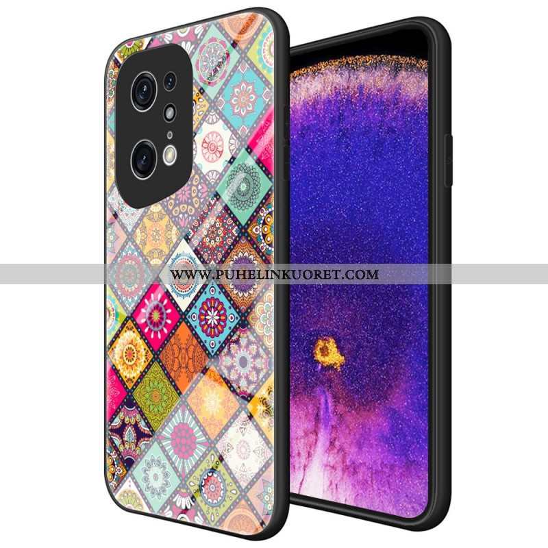 Kuori Oppo Find X5 Pro Patchwork Magneettipidike