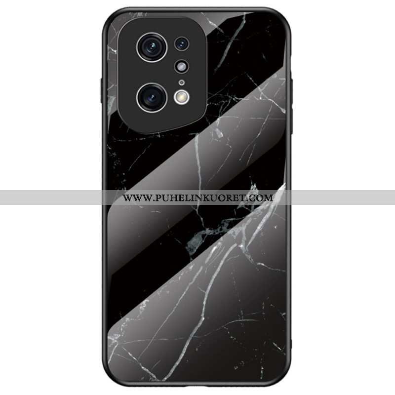 Case Oppo Find X5 Pro Marmorivärit Karkaistu Lasi