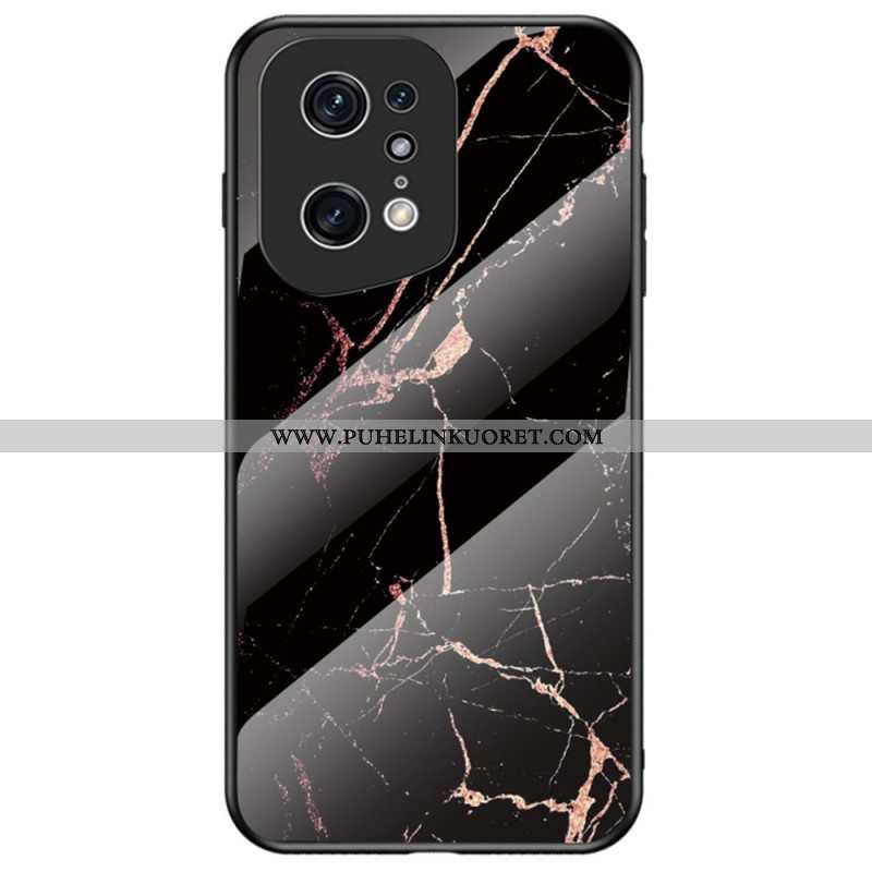 Case Oppo Find X5 Pro Marmorivärit Karkaistu Lasi