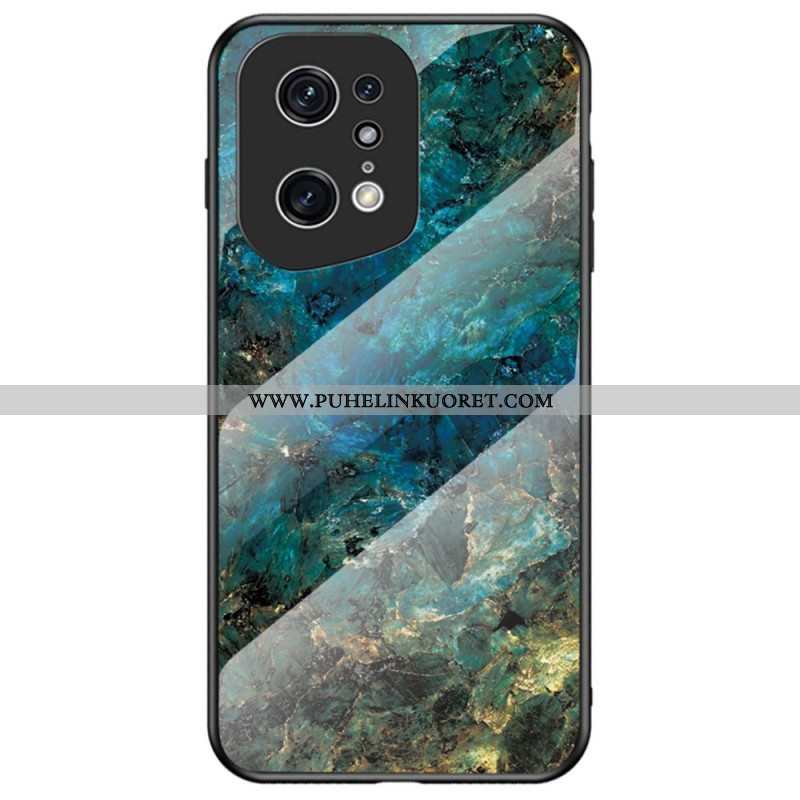 Case Oppo Find X5 Pro Marmorivärit Karkaistu Lasi