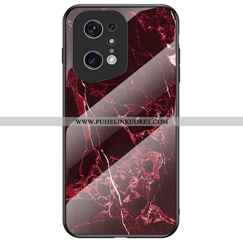 Case Oppo Find X5 Pro Marmorivärit Karkaistu Lasi