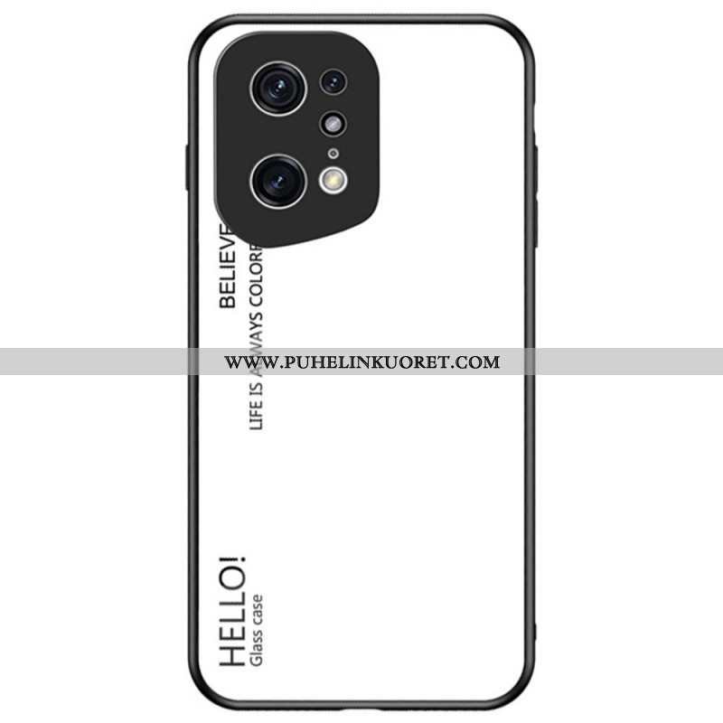 Kuori Oppo Find X5 Pro Karkaistu Lasi Hello