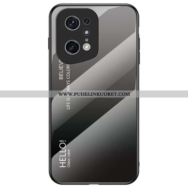 Kuori Oppo Find X5 Pro Karkaistu Lasi Hello