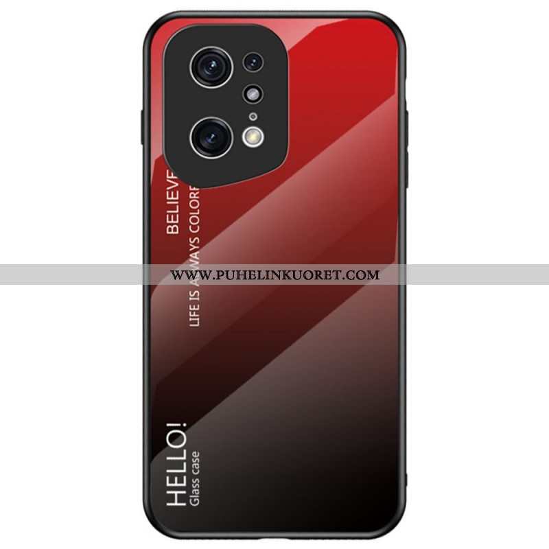 Kuori Oppo Find X5 Pro Karkaistu Lasi Hello