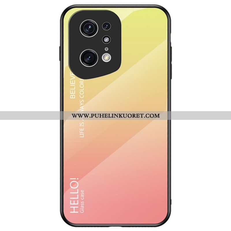 Kuori Oppo Find X5 Pro Karkaistu Lasi Hello