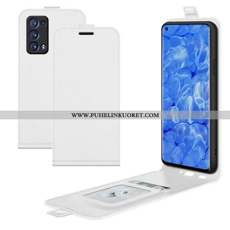 Flip Case Oppo Reno 6 Pro 5G Klassinen Litsi Texture Pystysuora Sulkeminen