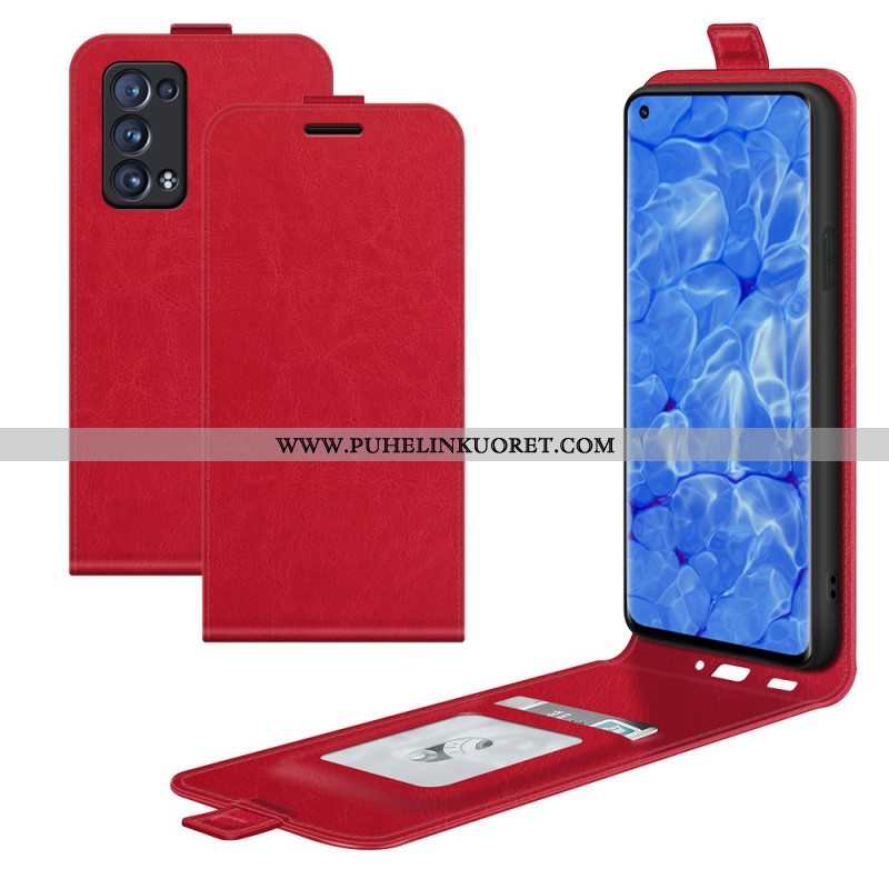 Flip Case Oppo Reno 6 Pro 5G Klassinen Litsi Texture Pystysuora Sulkeminen