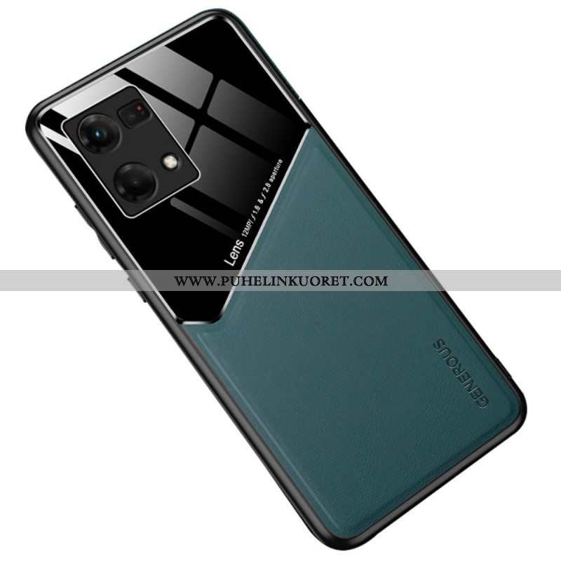 Kuori Oppo Reno 7 Ensiluokkainen Keinonahka