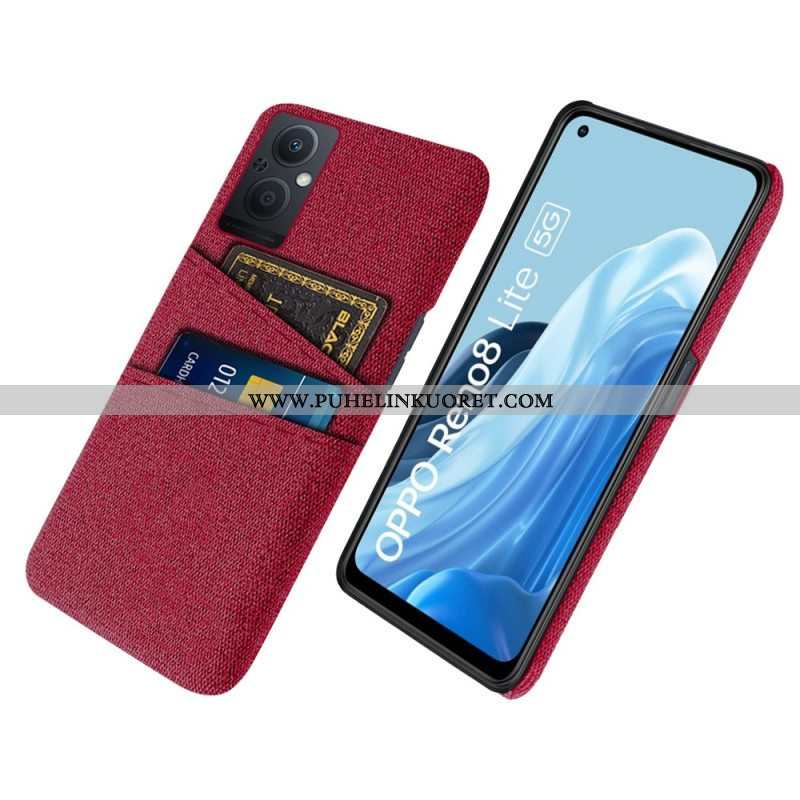 Case Oppo Reno 8 Lite Korttipidikkeen Kangas