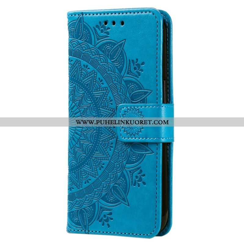 Nahkakotelo Oppo Reno 8 Suojaketju Kuori Strappy Sun Mandala