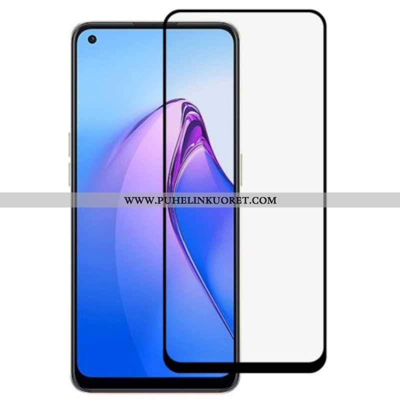 Oppo Reno 8 Karkaistu Lasi Näytönsuoja Mustat Reunat