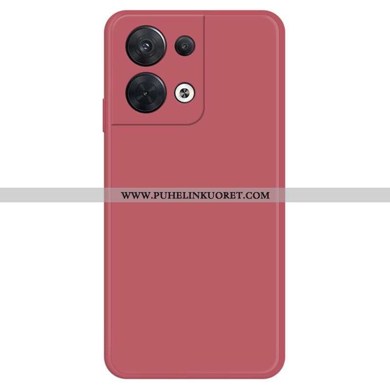 Case Oppo Reno 8 Sisustus Silikonista Mikrokuitua