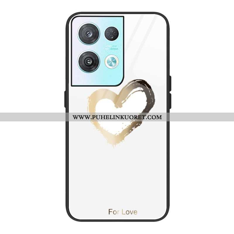 Case Oppo Reno 8 Karkaistu Lasi Sydän