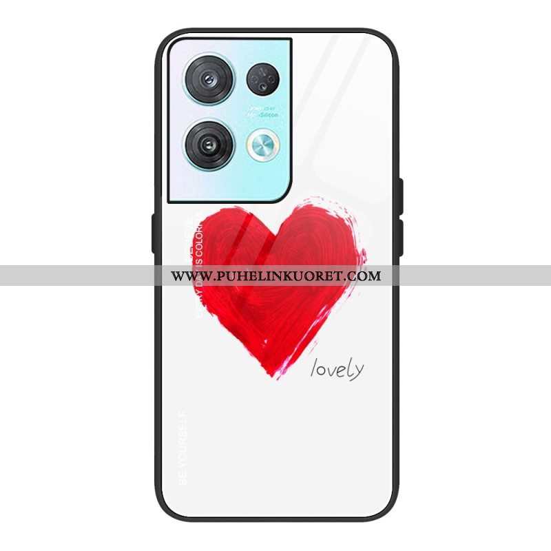 Case Oppo Reno 8 Karkaistu Lasi Sydän