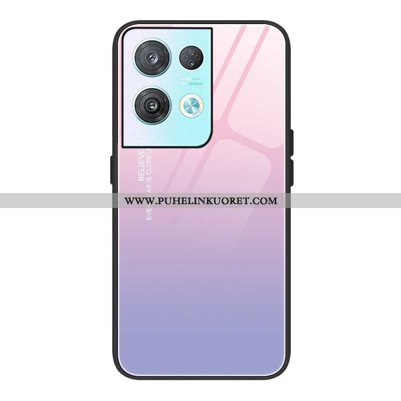 Case Oppo Reno 8 Gradientti Karkaistu Lasi