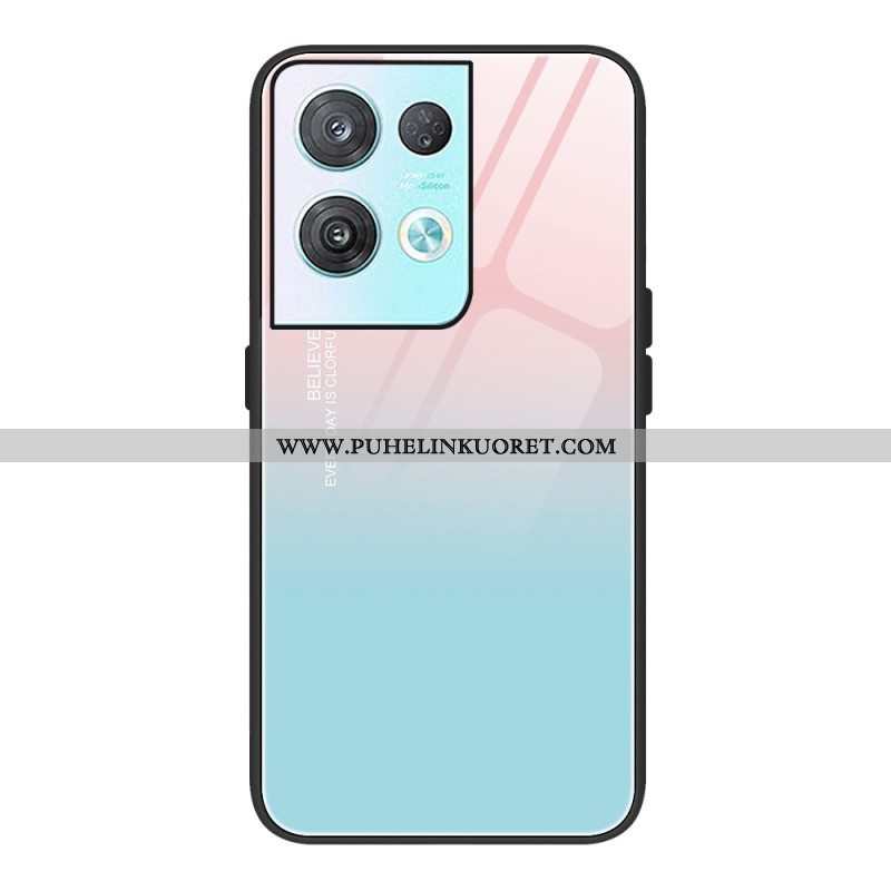 Case Oppo Reno 8 Gradientti Karkaistu Lasi