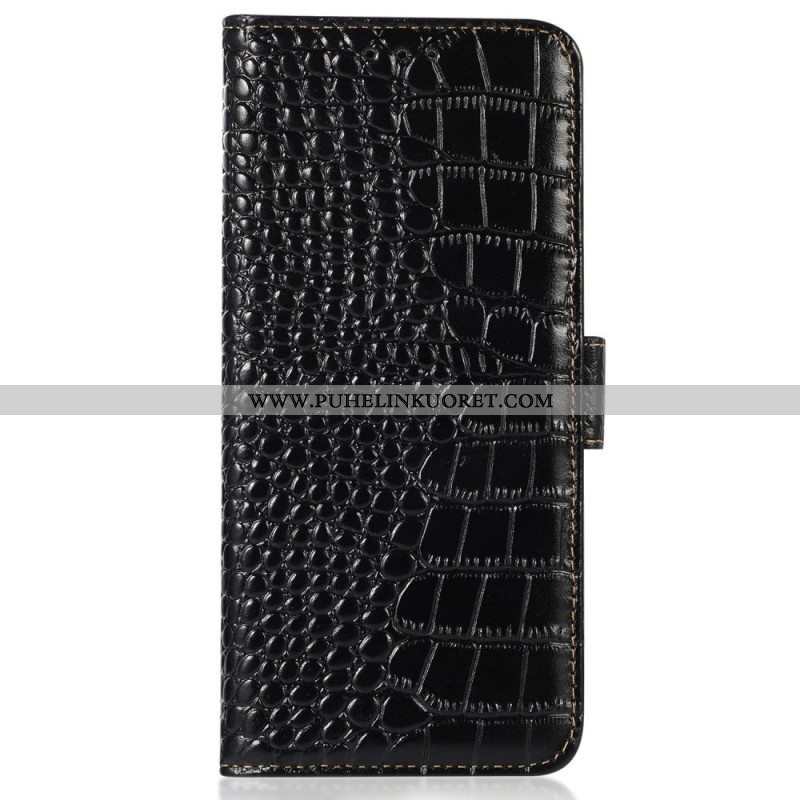 Flip Case Oppo Reno 8 Crocodile Style Rfid