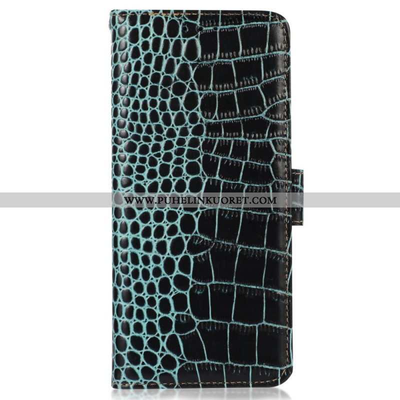 Flip Case Oppo Reno 8 Crocodile Style Rfid