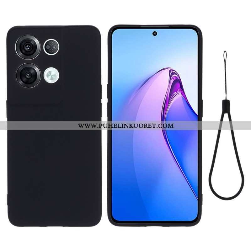 Case Oppo Reno 8 Pro Suojaketju Kuori Strappy Nestemäinen Silikoni