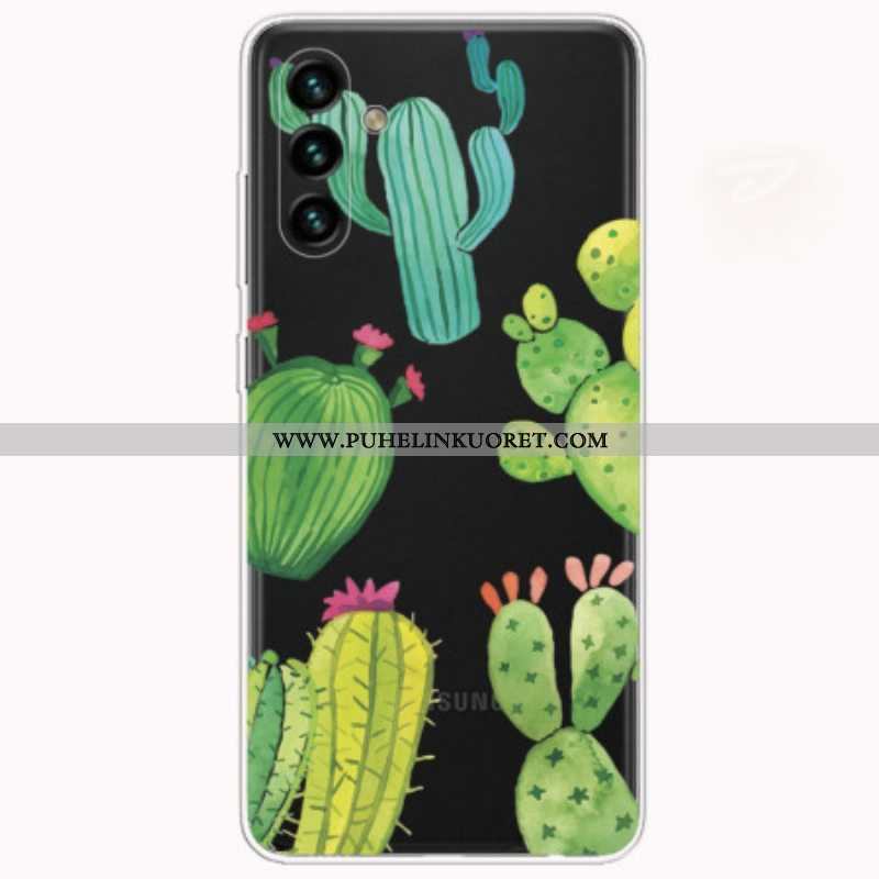 Case Samsung Galaxy A13 5G / A04s Akvarelli Kaktukset