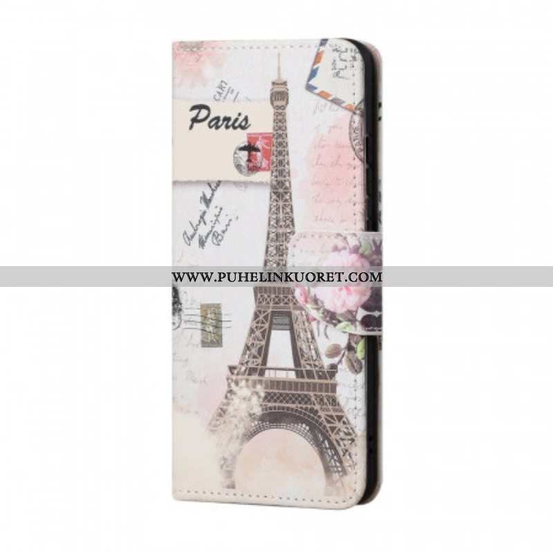 Flip Case Samsung Galaxy A13 5G / A04s Retro Eiffel-torni