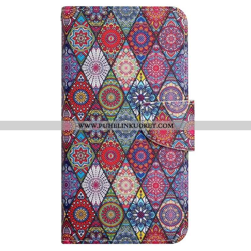 Kotelot Samsung Galaxy A13 Patchwork Kaulanauhalla