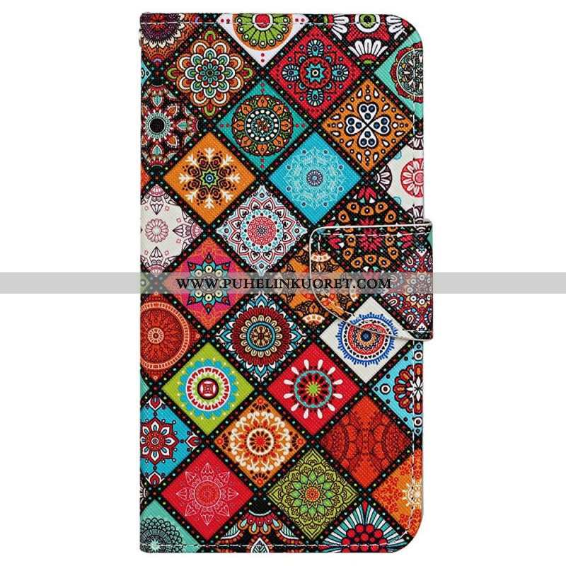 Kotelot Samsung Galaxy A13 Patchwork Kaulanauhalla