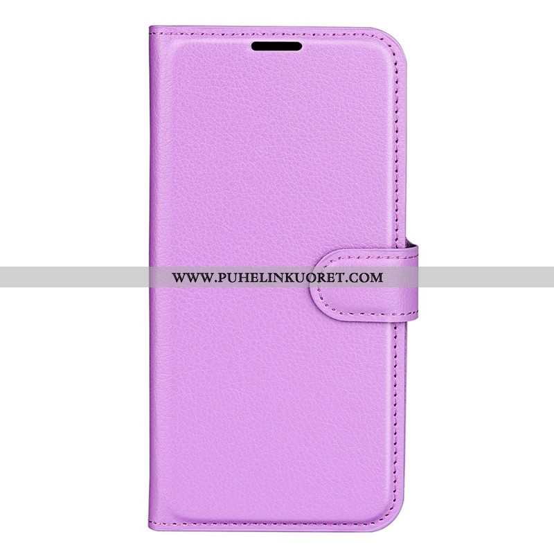 Flip Case Samsung Galaxy A14 / A14 5G Klassinen Keinonahka