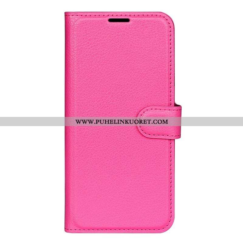 Flip Case Samsung Galaxy A14 / A14 5G Klassinen Keinonahka