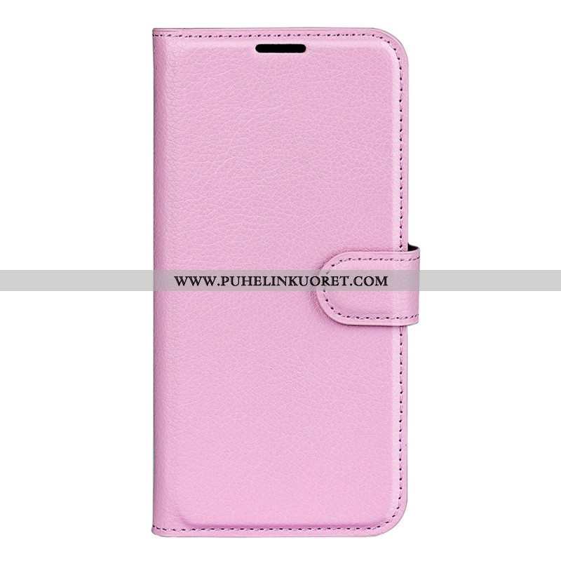 Flip Case Samsung Galaxy A14 / A14 5G Klassinen Keinonahka