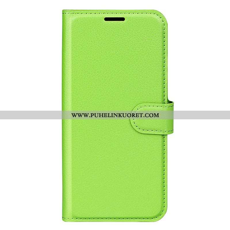 Flip Case Samsung Galaxy A14 / A14 5G Klassinen Keinonahka