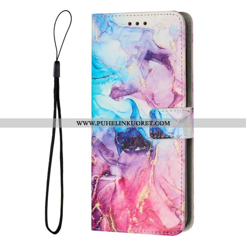 Kotelot Samsung Galaxy A14 / A14 5G Suojaketju Kuori Strip Marble