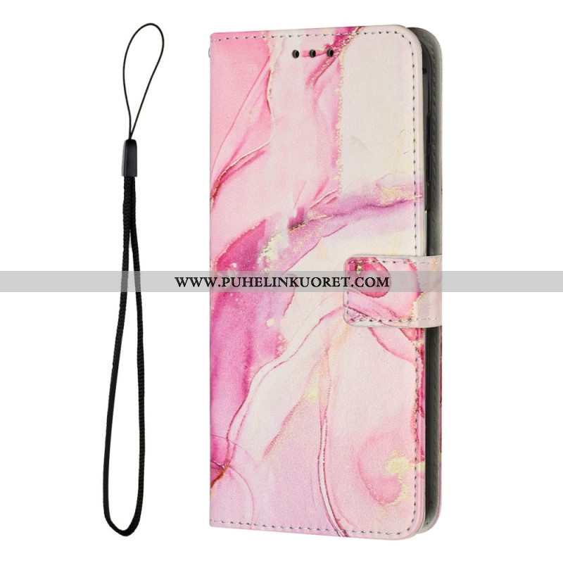 Kotelot Samsung Galaxy A14 / A14 5G Suojaketju Kuori Strip Marble