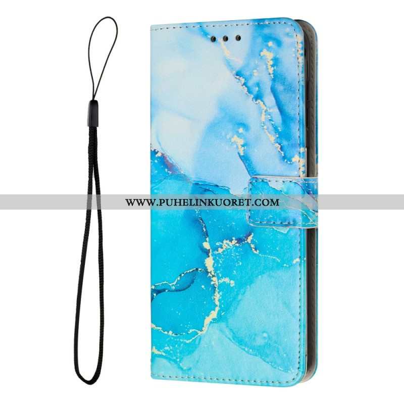 Kotelot Samsung Galaxy A14 / A14 5G Suojaketju Kuori Strip Marble